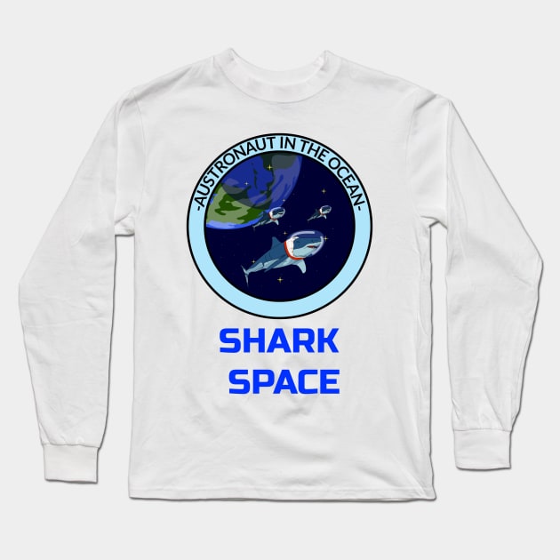 Shark Space Long Sleeve T-Shirt by alexwestshop